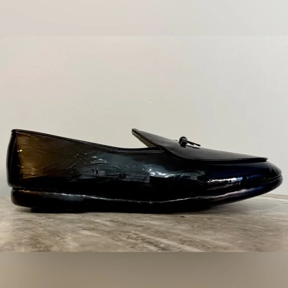 BELGIAN SHOES MR CASUAL LOAFER BLACK PATENT LEATHER SLIPPER  display picture 1